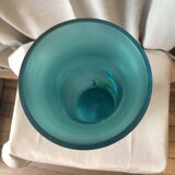 Vase made of glass paste with iris decoration