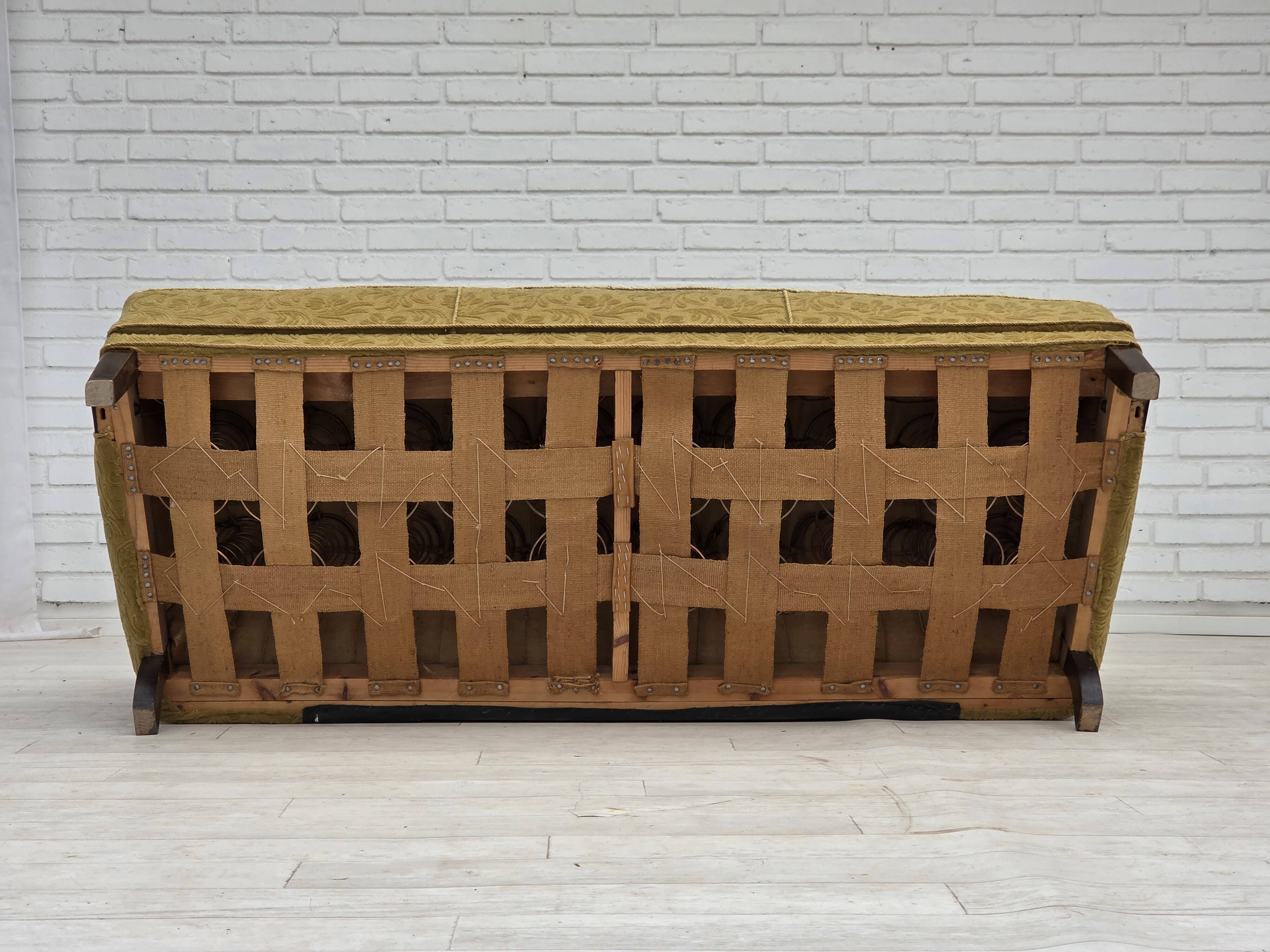 1960s, Danish 3-seater sofa, original condition, wool/cotton fabric.