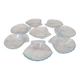 8 petits plats ramequins en forme de Coquillage en verre transparent