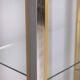 Étagère en métal et verre des années 1970, conçue par renato zevi