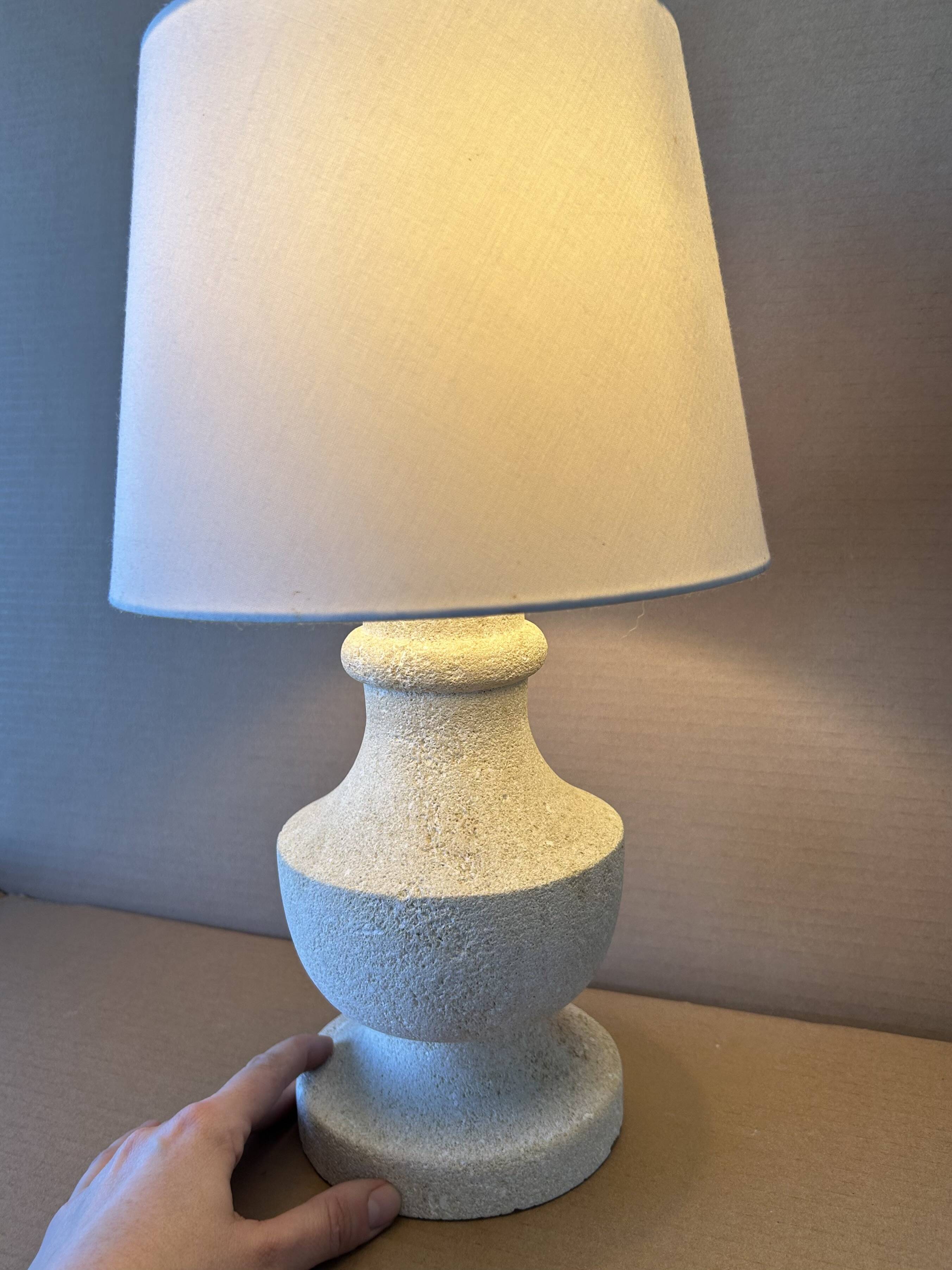 Vintage stone table lamp
