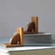 Mid-Century Wooden Bookends, 1950s, Set of 2