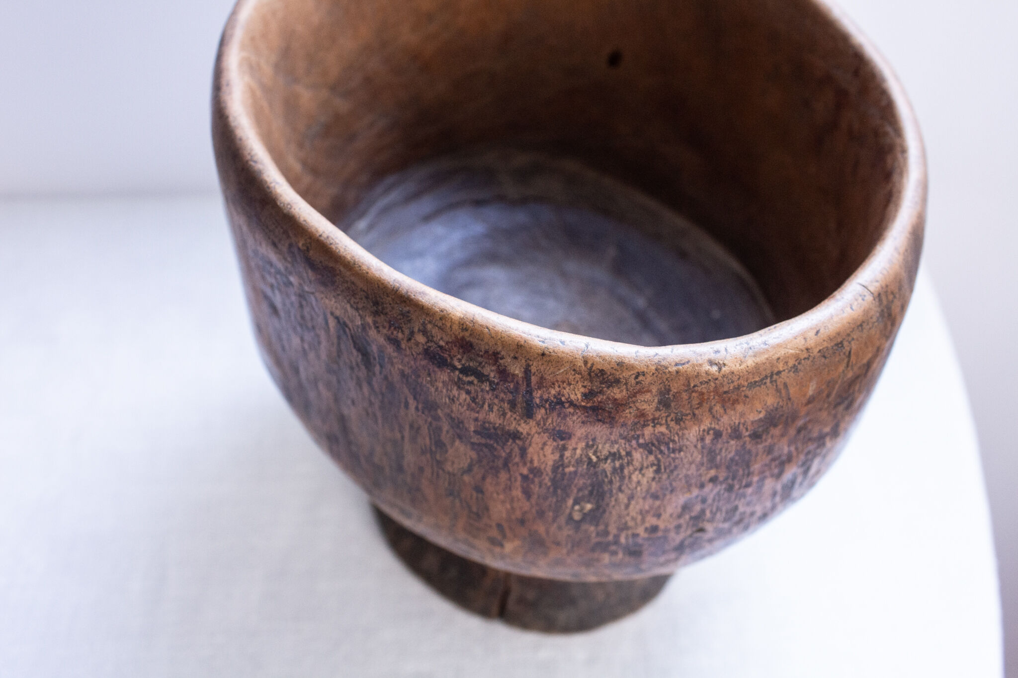 Handmade African wooden salad bowl