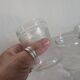 4 verres texturés en verre moulé – années 1970