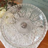 Crystal cup cut on metal stand