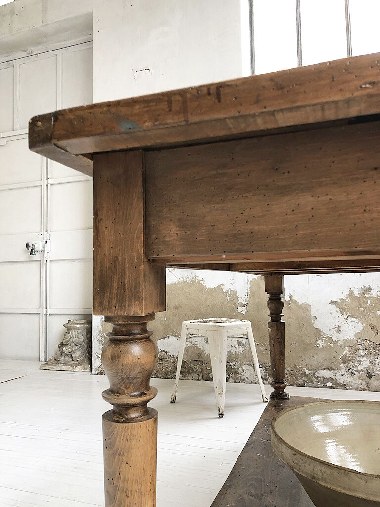 Artist studio oak draper table