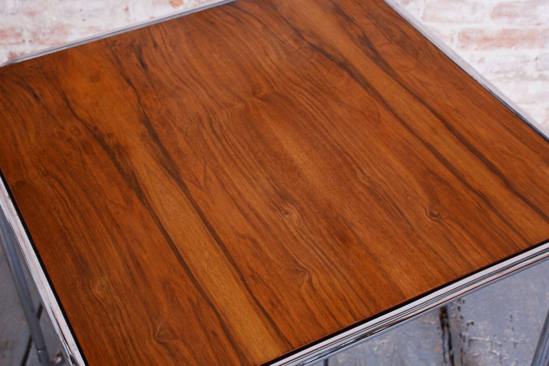 Art Deco Dining Table in Walnut by M. Breuer for Thonet, 1930s