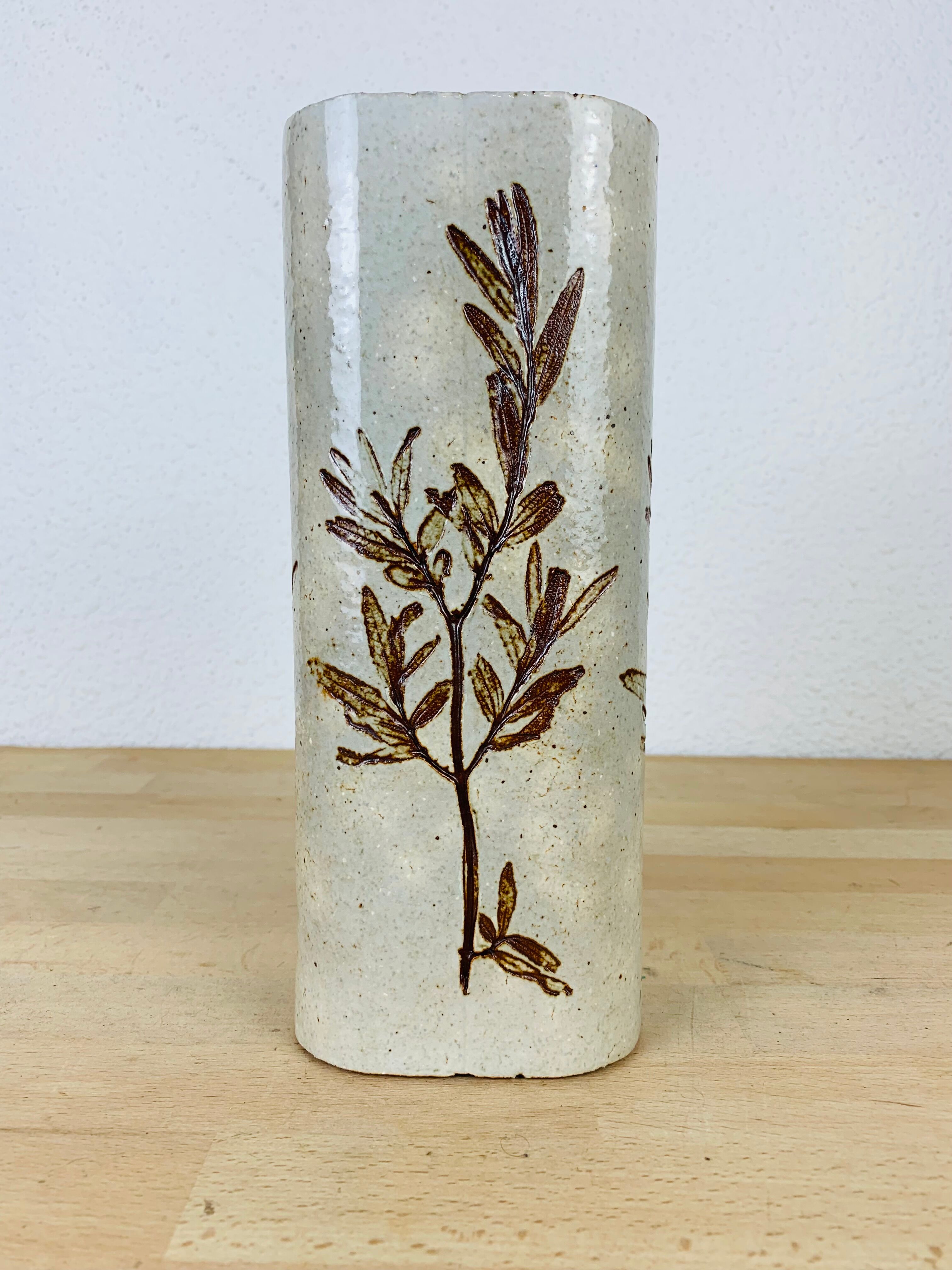 Herbarium vase by Raymonde Leduc in Vallauris 25 cm