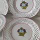 6 pierced dessert plates Portugal