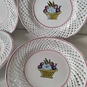 6 assiettes à dessert ajourées Portugal