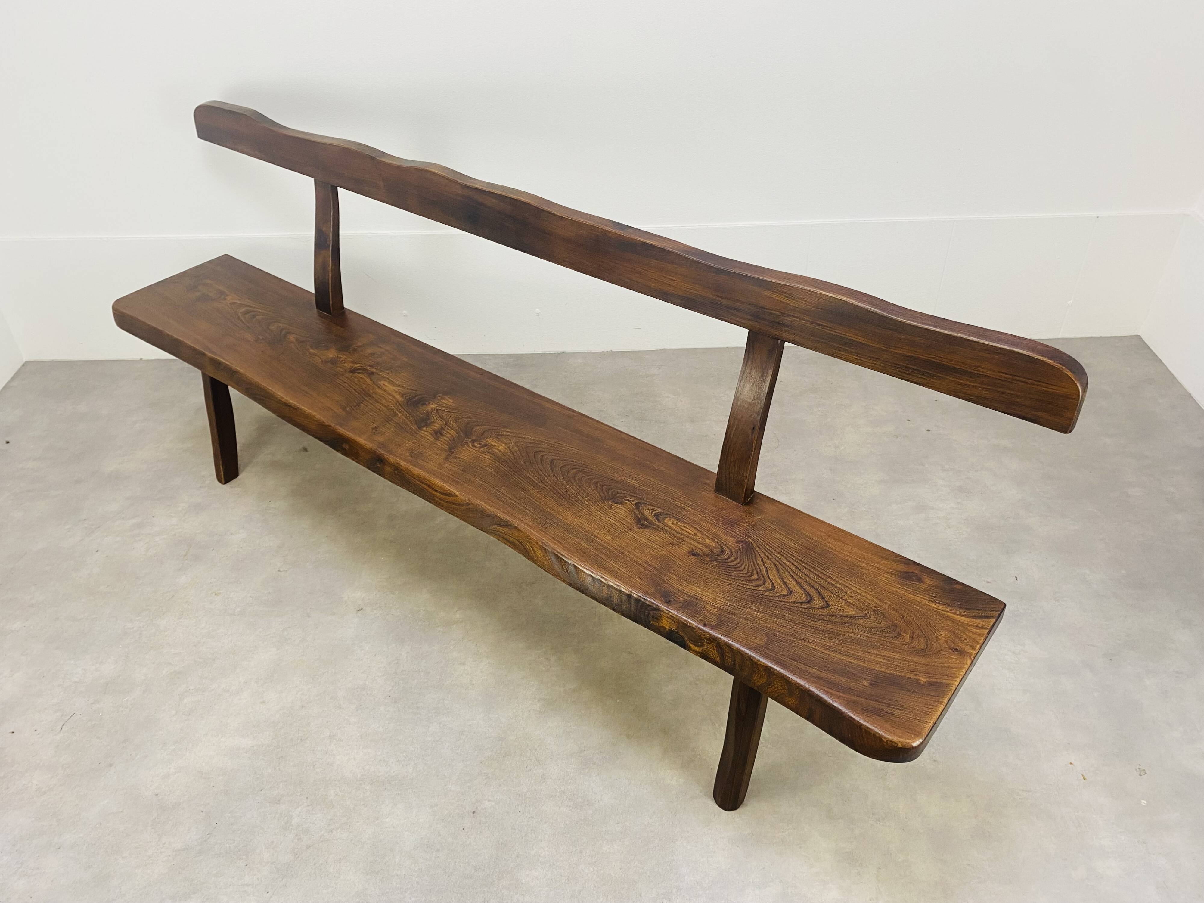 Brutalist elm bench