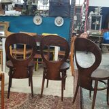 Set de 3 chaises bistrot modèle  mouette de baumann