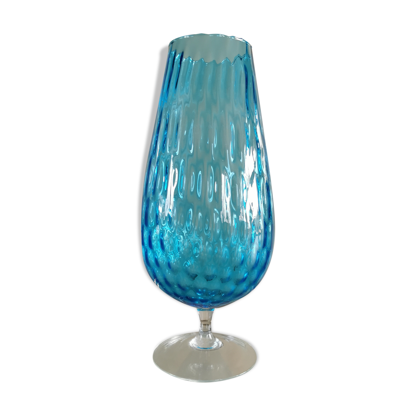 Light blue glass vintageform vase