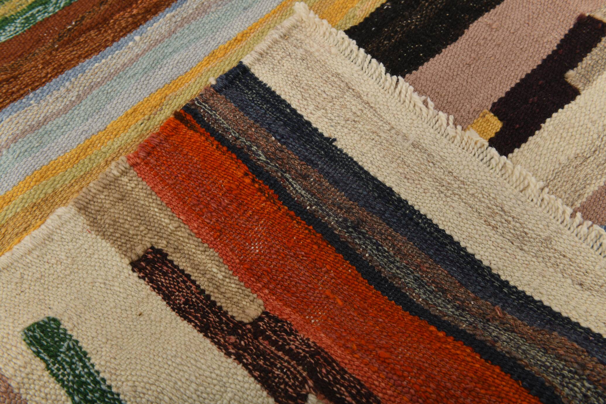 9x12 Kilim Red Green Oversize Vintage Kilim Rug, 275x370Cm