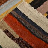 9x12 Kilim Red Green Oversize Vintage Kilim Rug, 275x370Cm