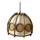 Scandinavian suspension in rattan canvas and canning 60s-70s