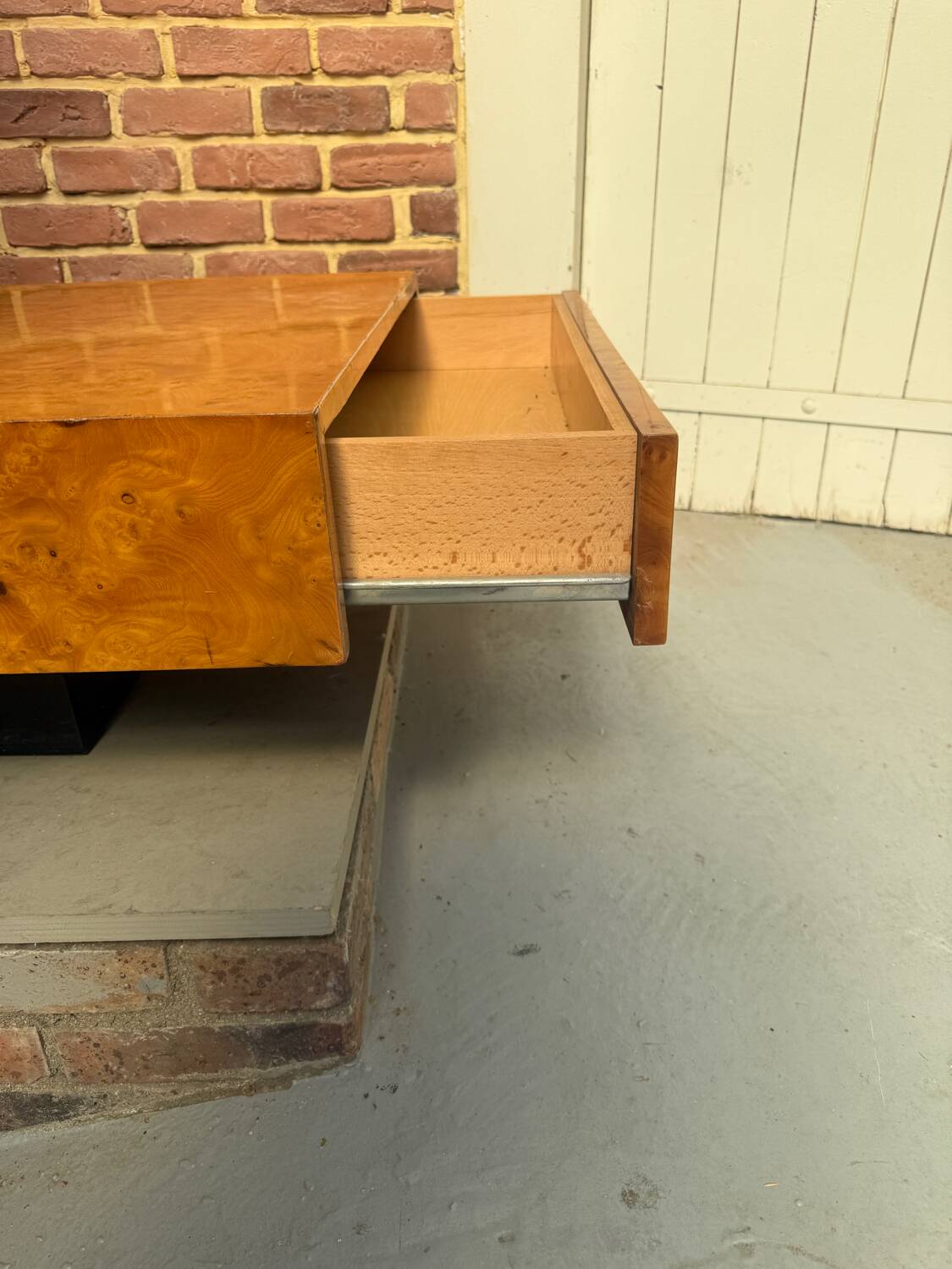 Elm burl coffee table