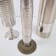 Brutalist Sculptural Metal and Brass Vases from BMF, Germany, 1960s, Set of 3