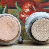 Pair of glazed terracotta pitchers