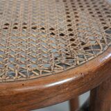 Set of 4 vintage bistro chairs Jacob & Josef Kohn Wien with a wicker seat