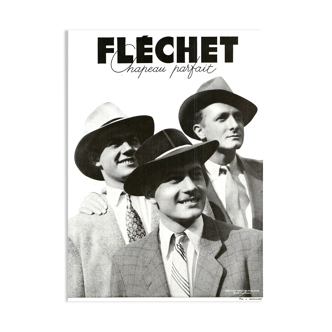 Vintage poster 30s Chapeau Fléchet