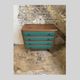 Commode vintage bois et vert foncé