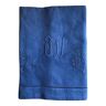 Antique linen and cotton sheet dyed Patmos blue