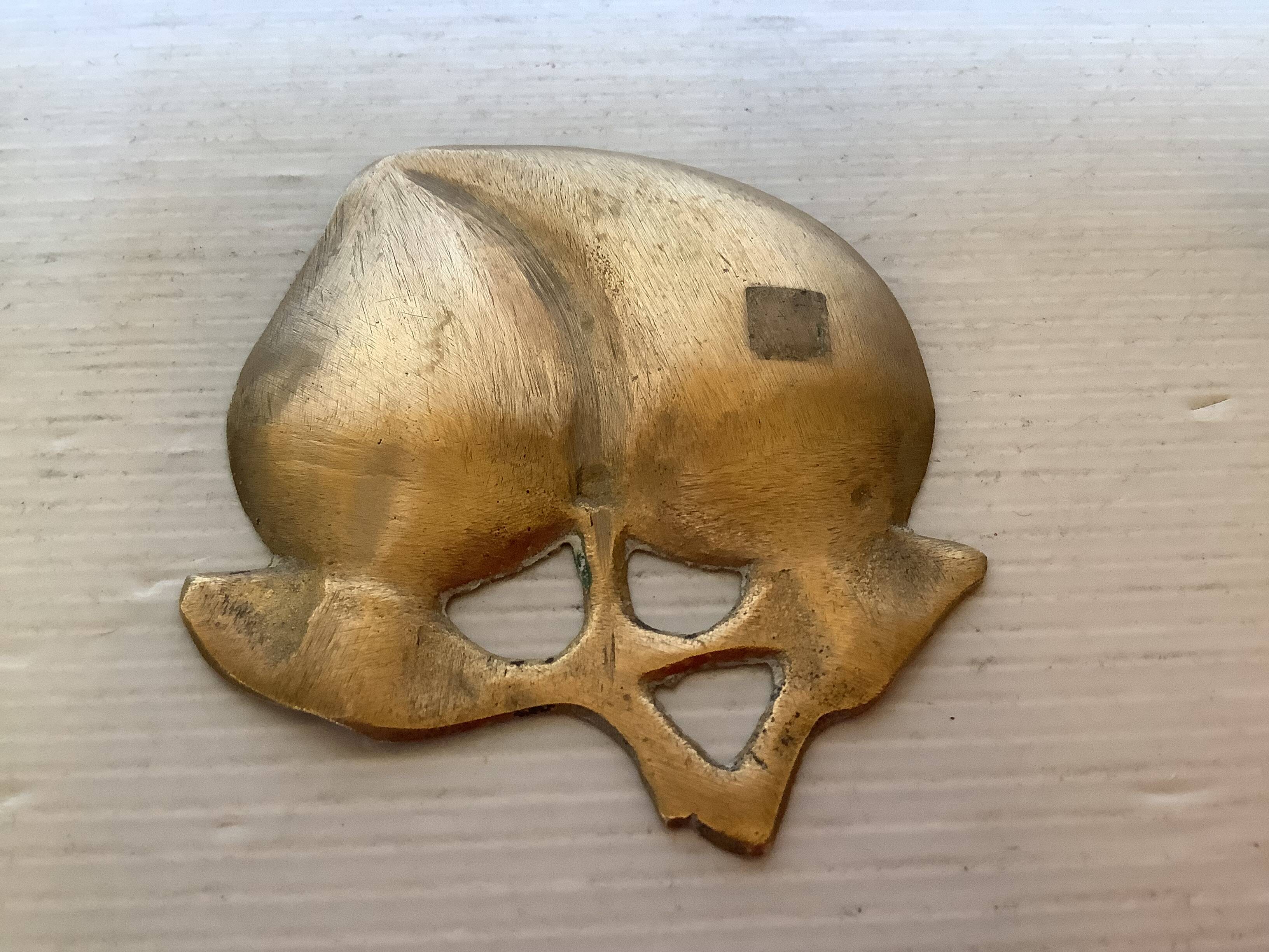 Small brass pocket ring holder