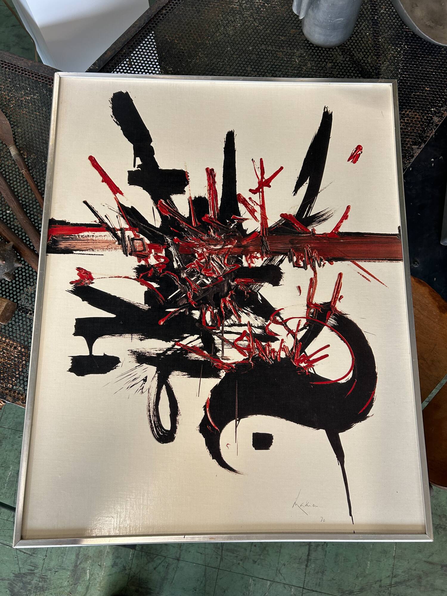Tableau Georges Mathieu edition Braun