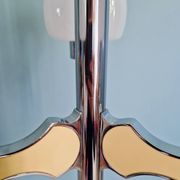Lustre Space Age in chrome metal and opaline, G. Sciolari, 1970