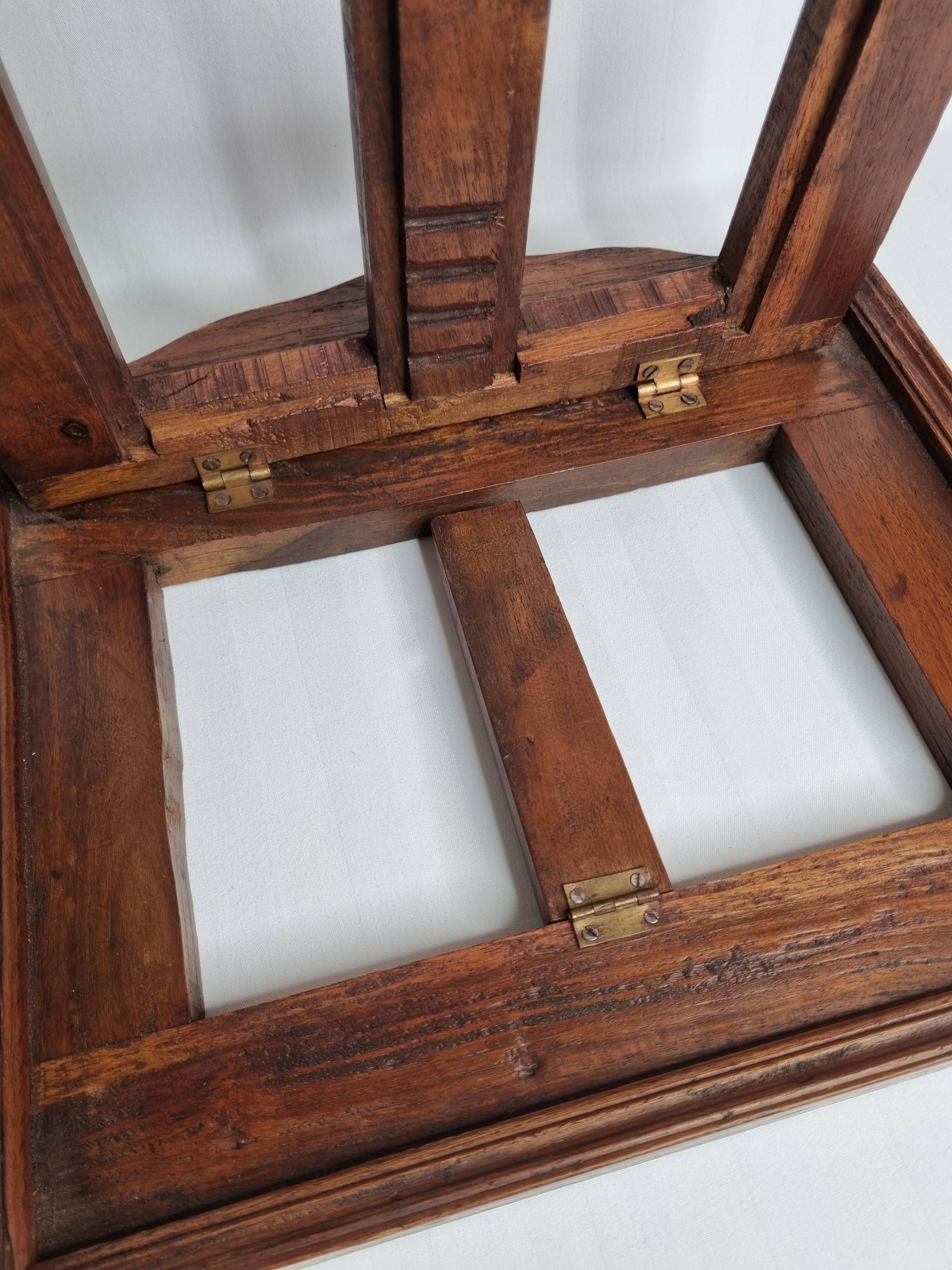 Solid oak reading desk, adjustable