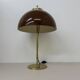 Vintage Mushroom table lamp with gold metal base , 1970s