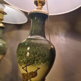 pair of ceramic lamps, Art Nouveau 1900 with 30 slight signs of wear visible