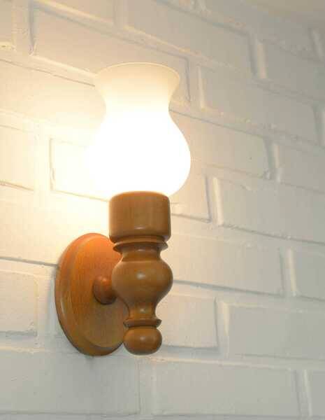 Large vintage wooden bathroom set / mirror with shelf / towel rack