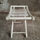 Vintage stool folding stool chalk white
