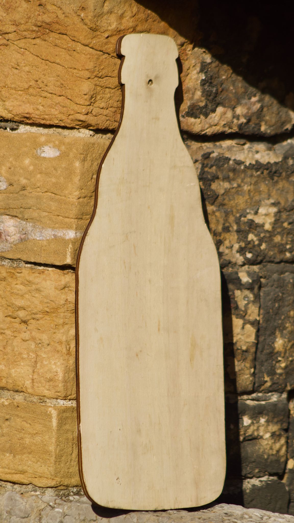 Former advertising wall support for belgian beers vedett ipa - painted wood