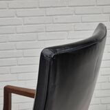 1960s, Danish armchair, original very good condition, teak wood, artificial leather.