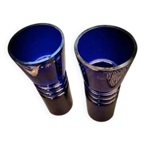 Paire de vases bleu cobalt