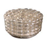 Ceiling lamp / wall lamp vintage molded glass 1970