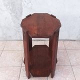 Art Deco side table in solid oak
