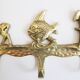 Brass coat rack with animal motif, wall hook children's room, key rack