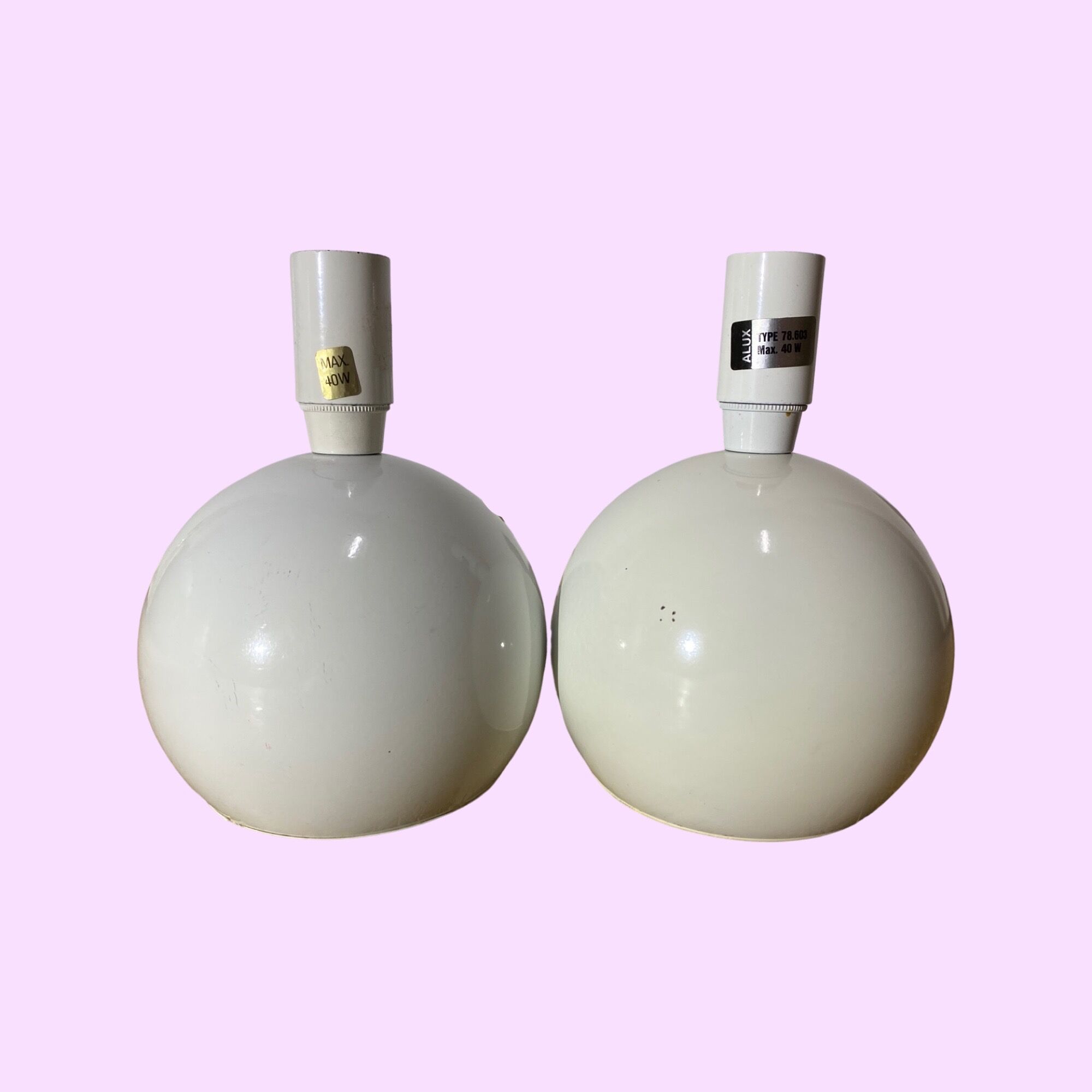 Set of 2 retro danish table lights | danalux danish vintage deisgn | late mid century designer light