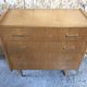 Old chest of drawers 4 drawers light wood compass feet 70s vintage