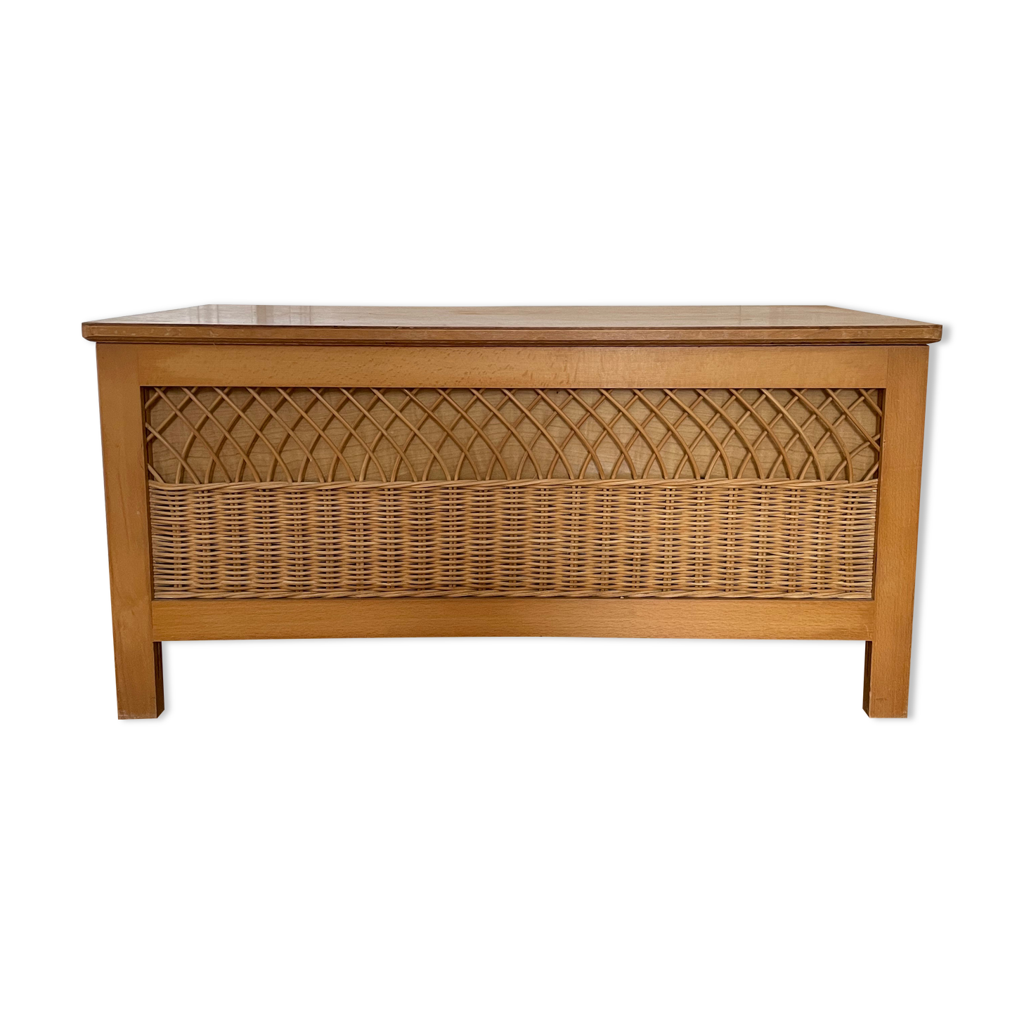 Rattan chest bench 1960s