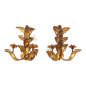 Pair of large vintage gilt sheaf scones by hans kögl