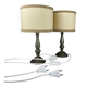 Vintage metal table lamp, Italy 1960s, set of 2