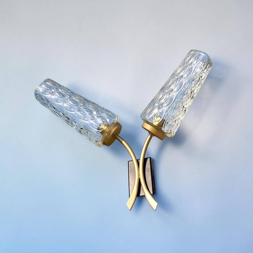 Mid Century Modern 1950s double wall sconce lamp