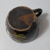 ancienne tasse déjeuner d'alsace en terre cuite vernissée