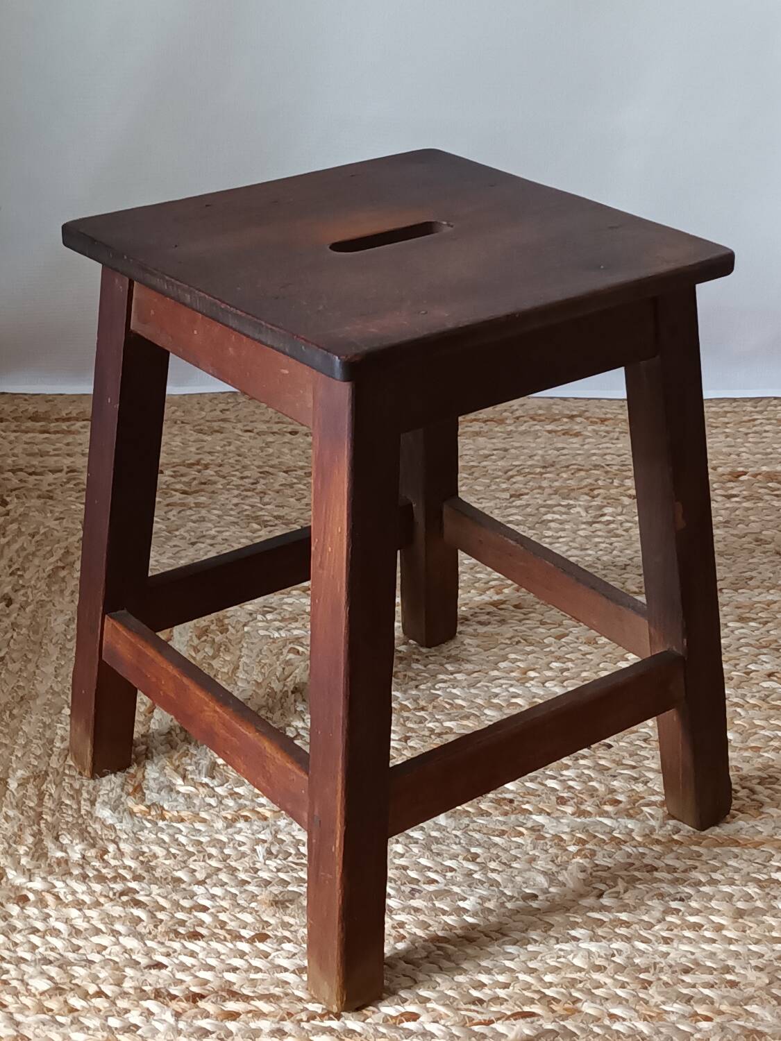 Country stool in old wood