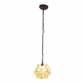 Tiffany pendant lamp 21x21x17/90 cm beige glass flower dining table lamp